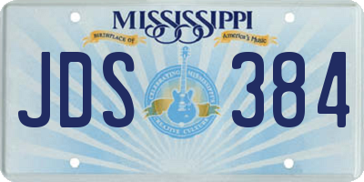 MS license plate JDS384