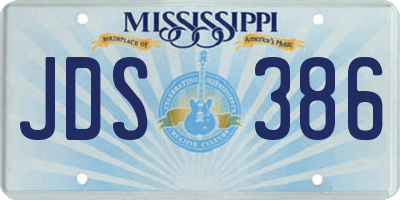 MS license plate JDS386