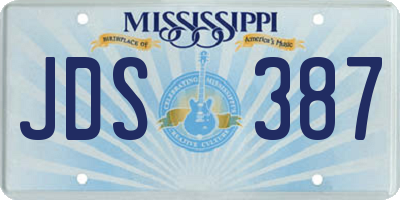 MS license plate JDS387