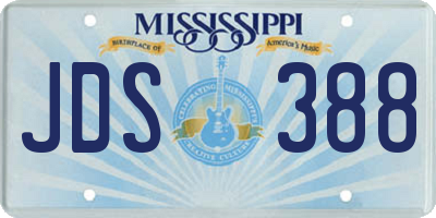 MS license plate JDS388