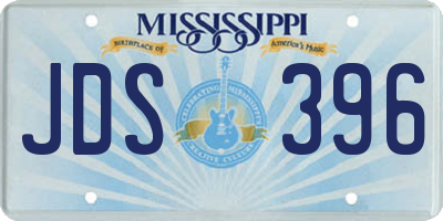 MS license plate JDS396