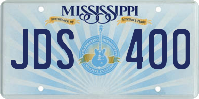 MS license plate JDS400