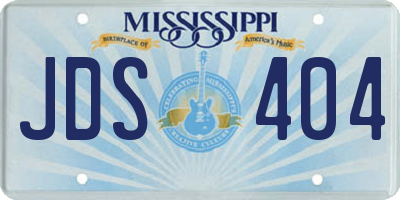 MS license plate JDS404