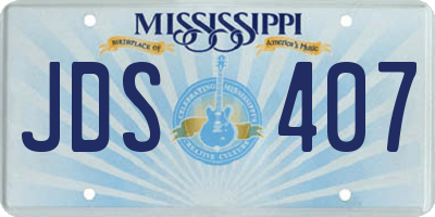 MS license plate JDS407