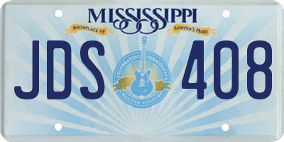 MS license plate JDS408