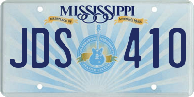 MS license plate JDS410
