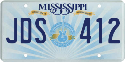 MS license plate JDS412