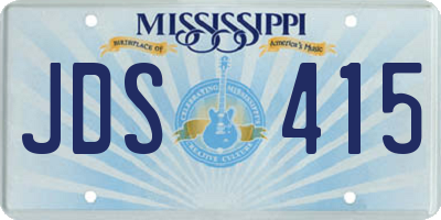 MS license plate JDS415