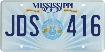 MS license plate JDS416