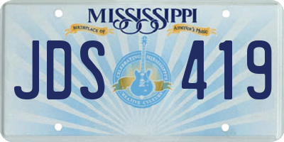MS license plate JDS419