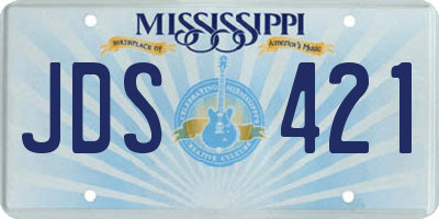 MS license plate JDS421