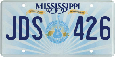 MS license plate JDS426