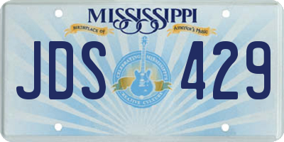 MS license plate JDS429