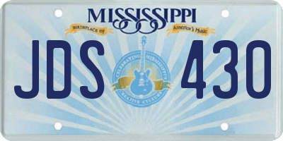 MS license plate JDS430