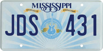 MS license plate JDS431
