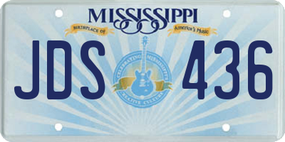 MS license plate JDS436