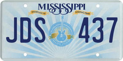 MS license plate JDS437