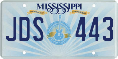 MS license plate JDS443