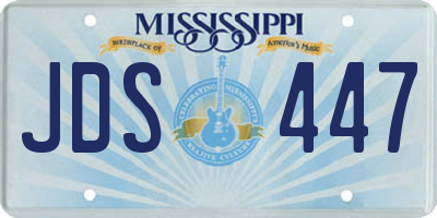 MS license plate JDS447