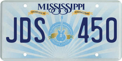 MS license plate JDS450