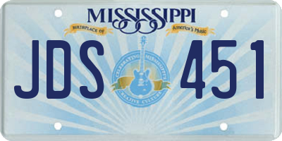 MS license plate JDS451