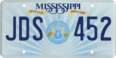 MS license plate JDS452