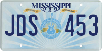 MS license plate JDS453