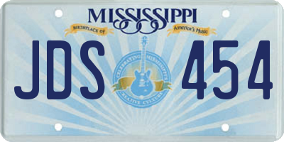 MS license plate JDS454