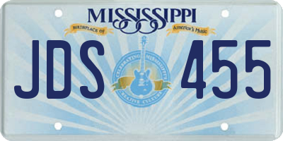 MS license plate JDS455