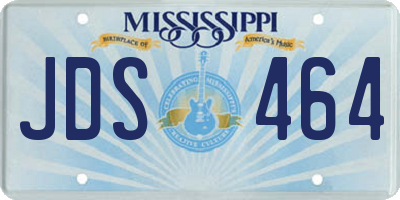 MS license plate JDS464