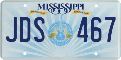 MS license plate JDS467