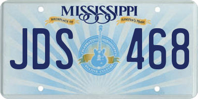 MS license plate JDS468