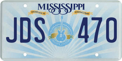 MS license plate JDS470