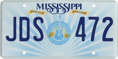 MS license plate JDS472