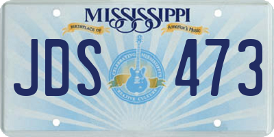 MS license plate JDS473