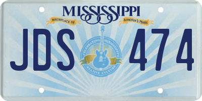 MS license plate JDS474