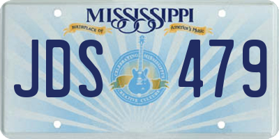 MS license plate JDS479