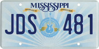 MS license plate JDS481