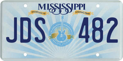 MS license plate JDS482