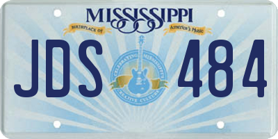 MS license plate JDS484