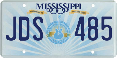 MS license plate JDS485