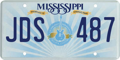 MS license plate JDS487