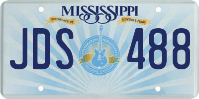 MS license plate JDS488