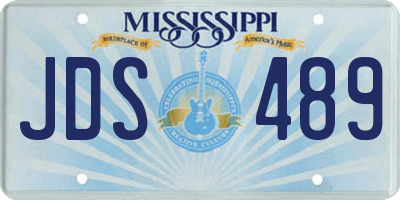 MS license plate JDS489
