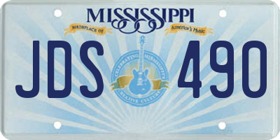 MS license plate JDS490