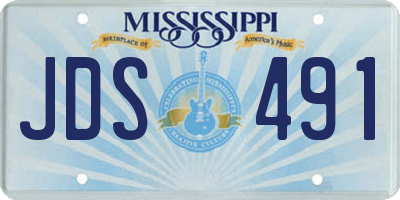 MS license plate JDS491