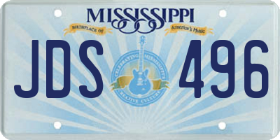 MS license plate JDS496