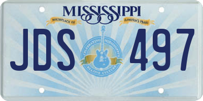 MS license plate JDS497