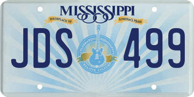 MS license plate JDS499