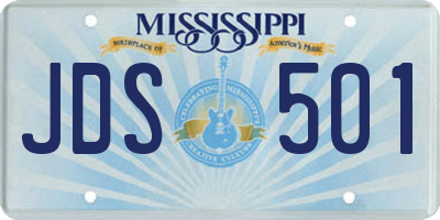 MS license plate JDS501